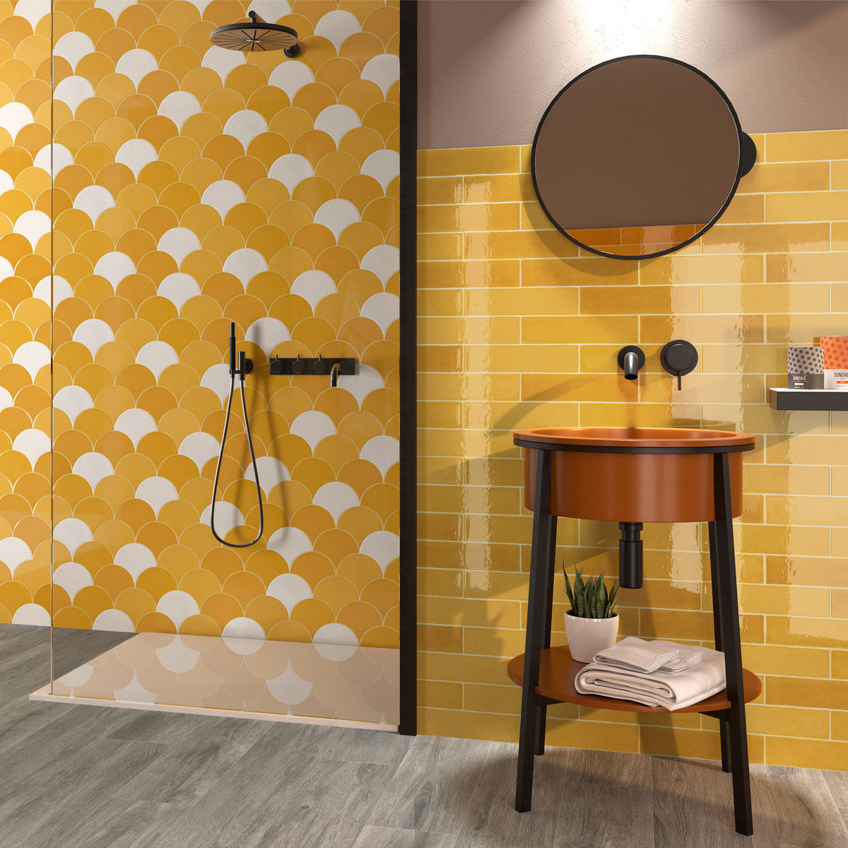 Grace Mustard Wall Tile