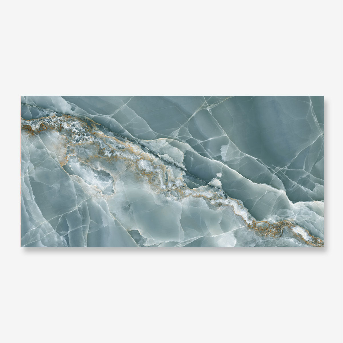 Jewel Onyx Aqua - XL Polished Green Onyx Marble Bathroom Wall & Floor Tiles - 60 x 120 cm, Porcelain