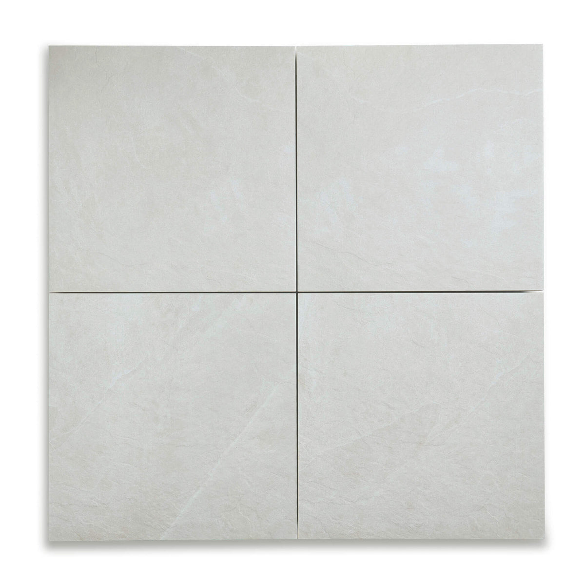 Midlake White 60 x 60 cm - Slate Effect Outdoor Porcelain Paving Tiles for Patios & Gardens - 20mm