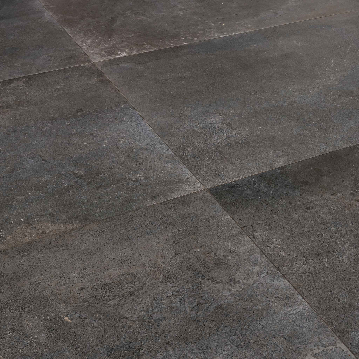 Montpellier Coal - Black Limestone Floor Tiles for Kitchens, Bathrooms & Living Rooms - 60 x 60 cm