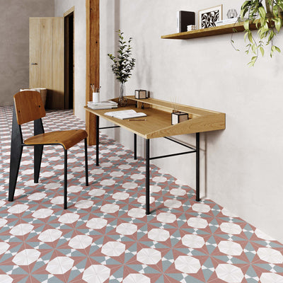 Rosetta Red Patterned Tile