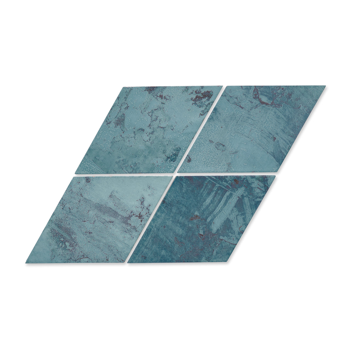 Roxy Blue - Vintage Diamond Feature Wall Tiles for Kitchen Splashbacks & Bathrooms - 15 x 26 cm - Ceramic