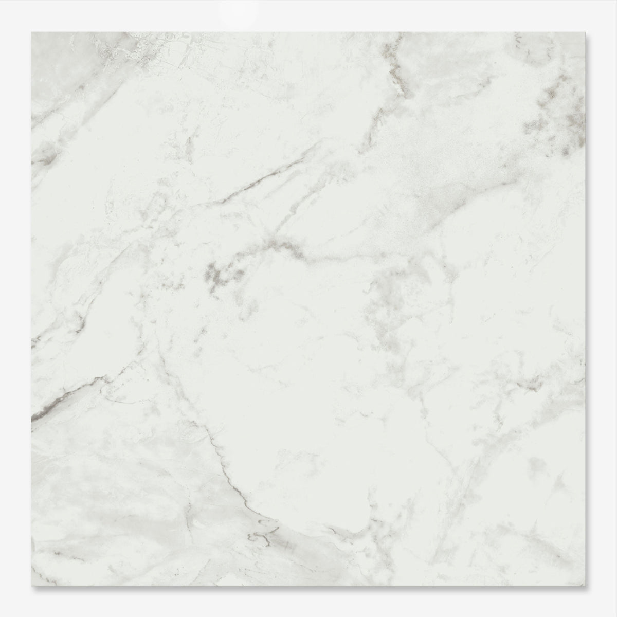 Sofia White - Matt White Marble Floor Tiles for Bathrooms & Kitchens - 60 x 60 cm, Porcelain