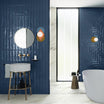 Soho Blue - Modern Blue Gloss Wall Tiles for Kitchen Splashbacks & Bathrooms 7.5. x 30 cm - Ceramic