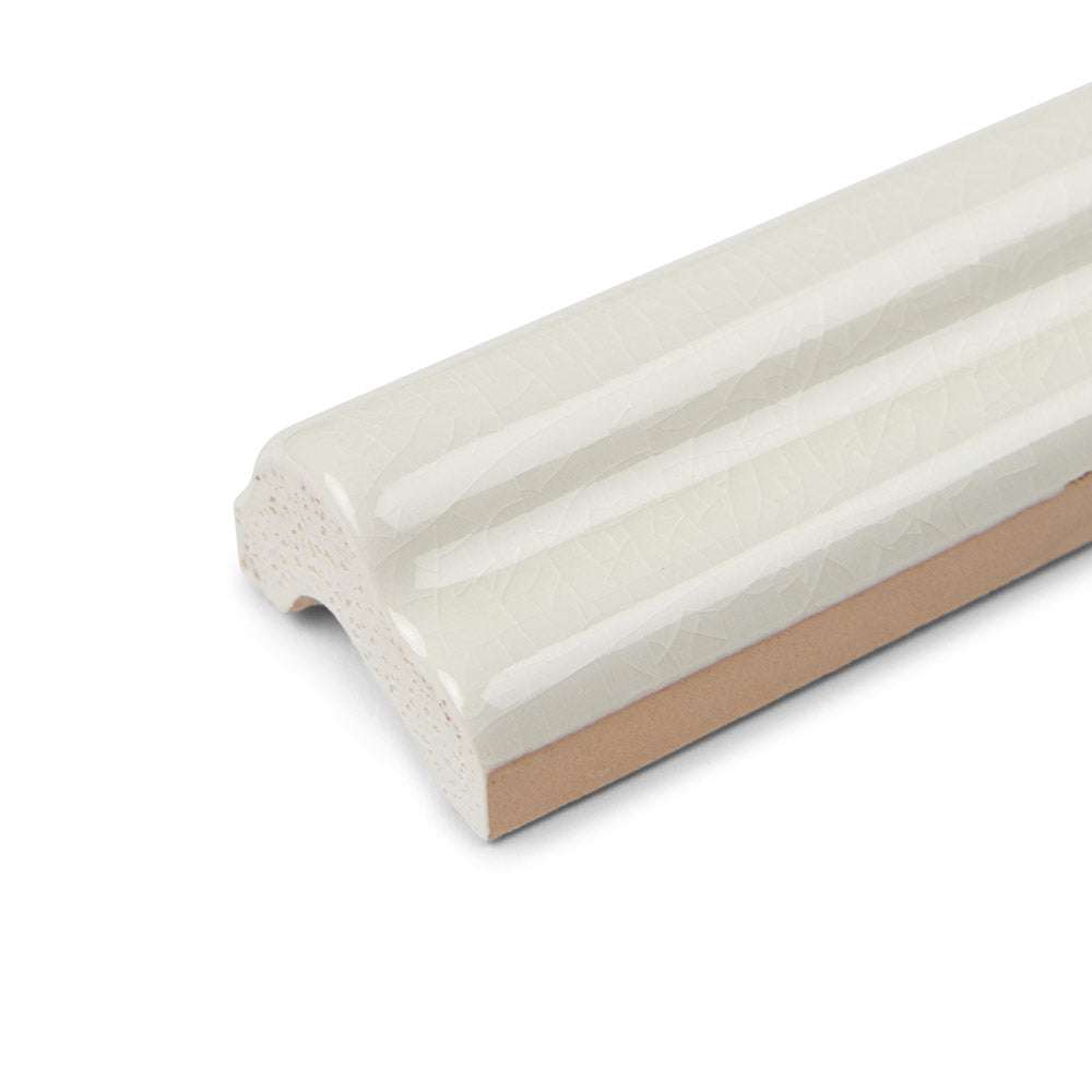 Padstow Ivory Moulding - Crackle Glaze Beige Border Tiles for Kitchen Splashbacks & Bathrooms 