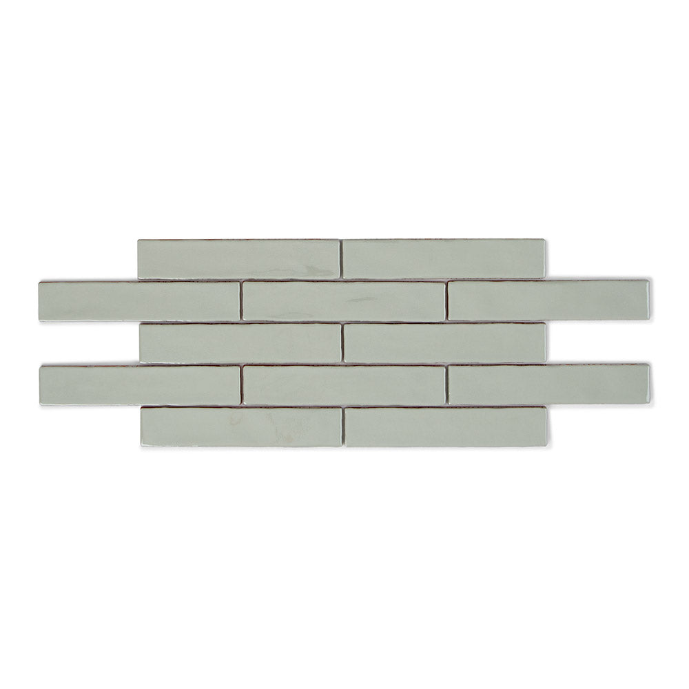 Padstow Sage - Vintage Crackle Glaze Green Wall Tiles for Kitchen Splashbacks & Bathrooms - 5 x 25 cm