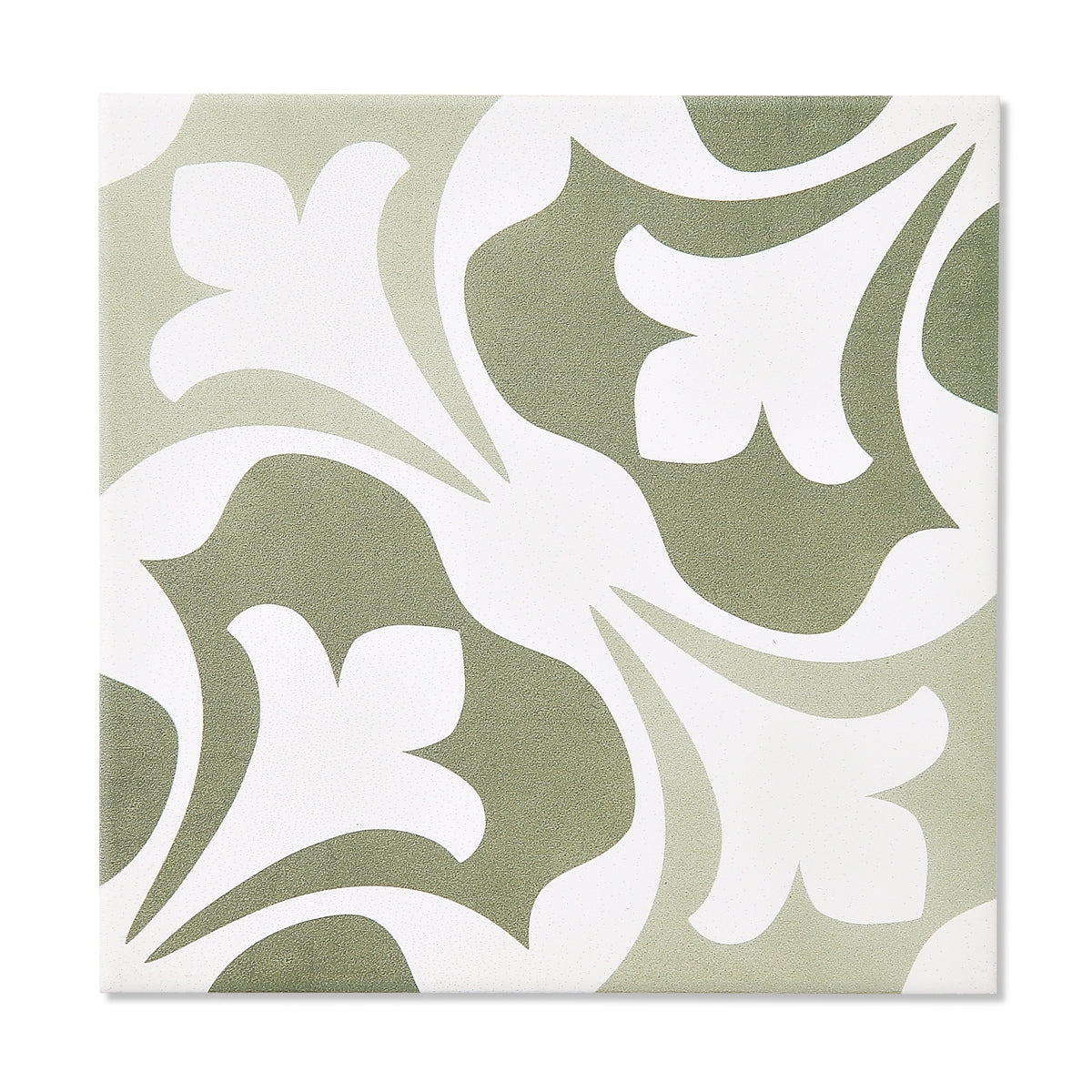 Artiste Verde Mix - Green Patterned Floor Tiles for Kitchens, Bathrooms & Fireplaces -15 x 15 cm