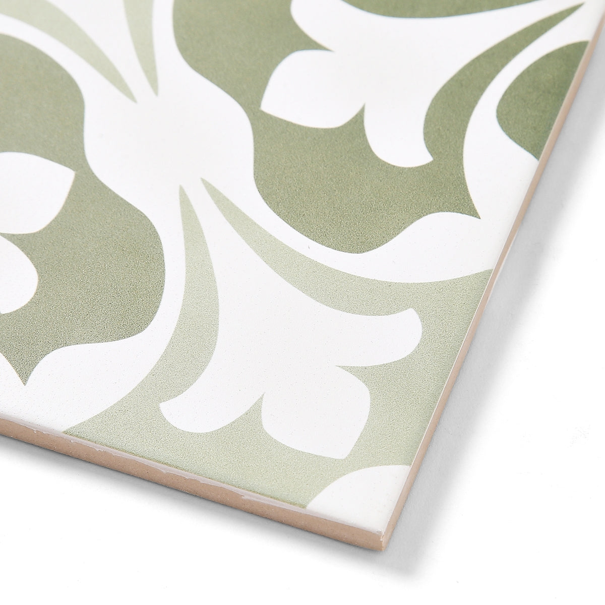 Artiste Verde Mix - Green Patterned Floor Tiles for Kitchens, Bathrooms & Fireplaces -15 x 15 cm