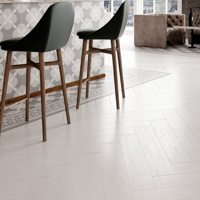 Artisan White Wood Effect Tile