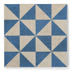 Medina Blue Triangles - Geometric Patterned Tiles for Kitchen, Hallway & Bathroom Floors - 22.5 x 22.5 cm, Porcelain