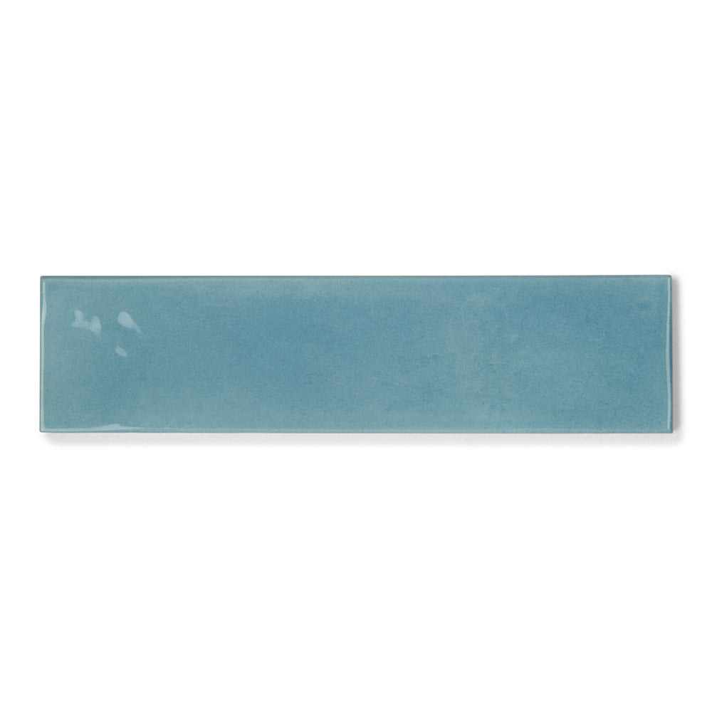 Opal Sky - Modern Gloss Blue Walll Tiles for Kitchen Splashbacks & Bathrooms - 7.5 x 30 cm - Ceramic