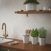 Countrywide Cream - Handmade Ceramic Wall Tiles for Kitchens & Bathrooms - 7.5 x 30 cm - Gloss Ceramic