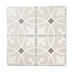 Maison Chic - Grey Victorian Patterned Tiles for Hallways, Kitchen & Bathroom Floors - 20 x 20 cm, Matt Porcelain