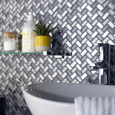 Chroma Grey Mosaic Tile