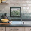 Harmony Stone - Vintage Beige Wall Tiles for Bathrooms & Kitchen Splashbacks - 10 x 20 cm, Gloss Ceramic