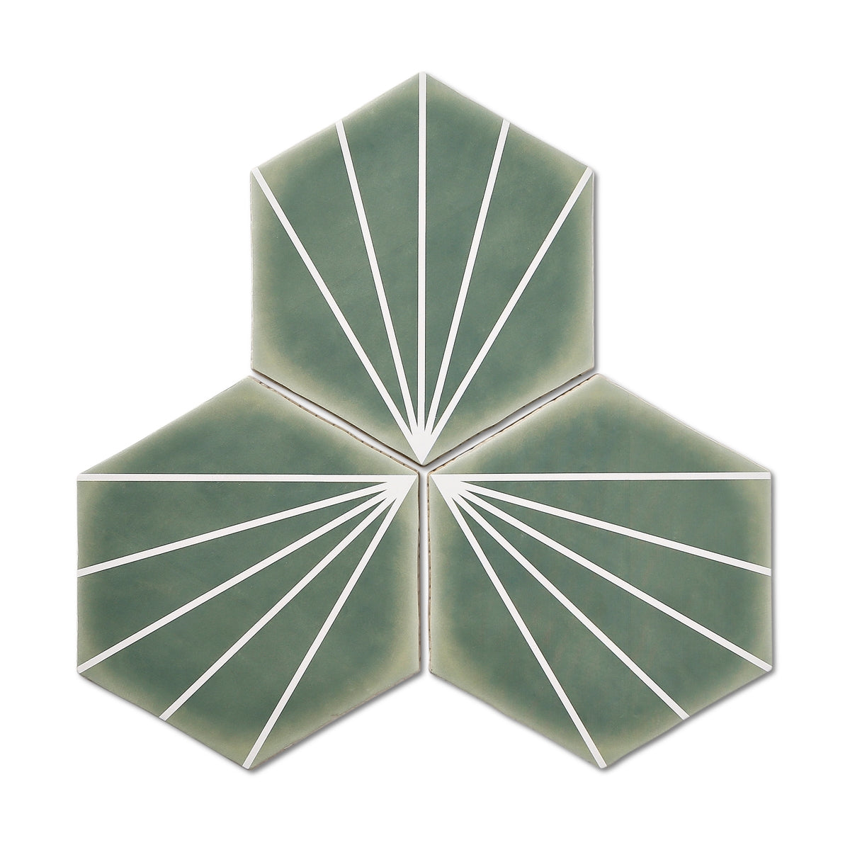 Palm Springs Green Hexagon Tile