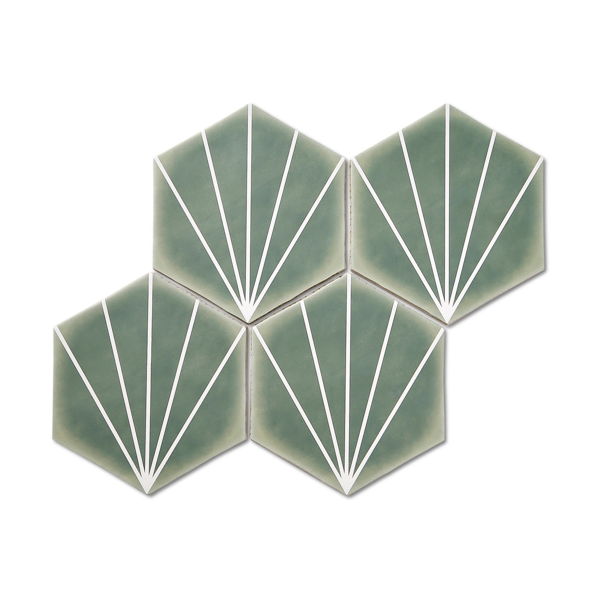 Palm Springs Green Hexagon Tile