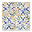 Lisbon Flora - Vintage Flower Patterned Tiles for Kitchen & Bathroom Floors - 45 x 45 cm, Gloss