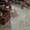 Lisbon Vogue - Vintage Blue Patterned Tile for Kitchen, Bathroom & Hallway Floors - 45 x 45 cm, Matt