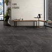 Midlake Black 30 x 60 cm - Slate Effect Porcelain Wall & Floor Tiles for Bathrooms & Kitchens -  Riven Texture