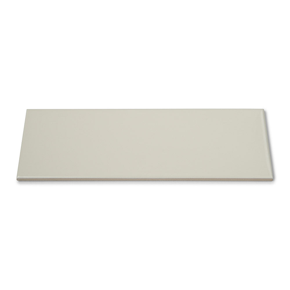 Bon Ton Cotton - Beige Modern Kitchen & Bathroom Wall Tiles - 10 x 30 cm - Gloss Ceramic