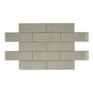 Bon Ton Pearl - Grey Modern Kitchen & Bathroom Wall Tiles - 10 x 30 cm - Gloss Ceramic