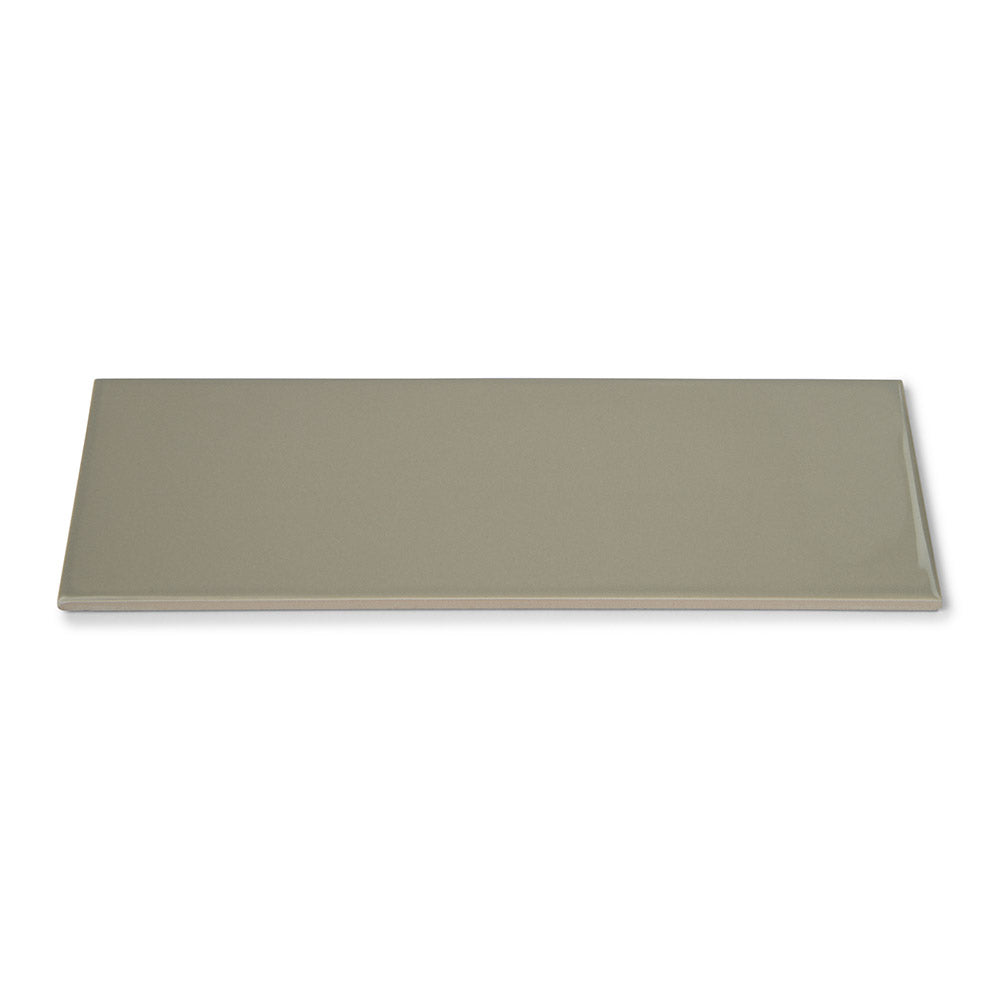 Bon Ton Pearl - Grey Modern Kitchen & Bathroom Wall Tiles - 10 x 30 cm - Gloss Ceramic