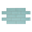 Bon Ton Teal - Green Modern Kitchen & Bathroom Wall Tiles - 10 x 30 cm - Gloss Ceramic