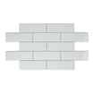 Bon Ton Sugar - White Modern Kitchen & Bathroom Wall Tiles - 10 x 30 cm - Gloss Ceramic