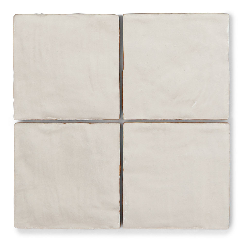 Atelier White - Zellige Square Wall Tiles for Bathrooms & Kitchen Splashbacks - Ceramic