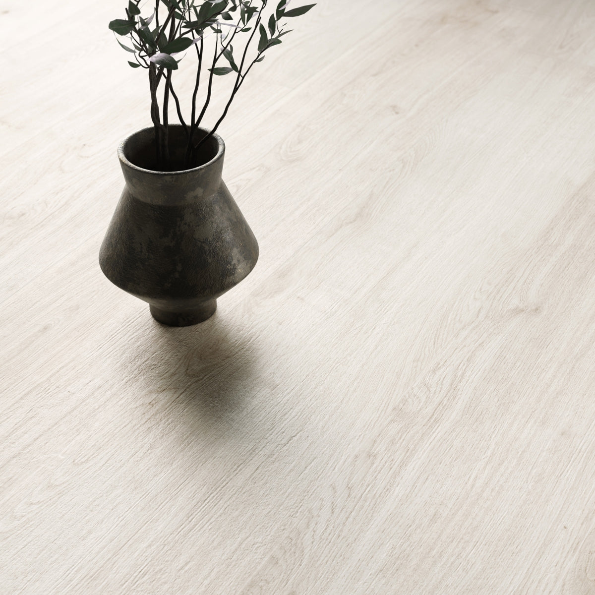 Nordic Pale - Large White Oak Wood Effect Floor Tiles - 20 x 120 cm for Bathrooms, Kitchens & Hallways, Porcelain Plank Tiles