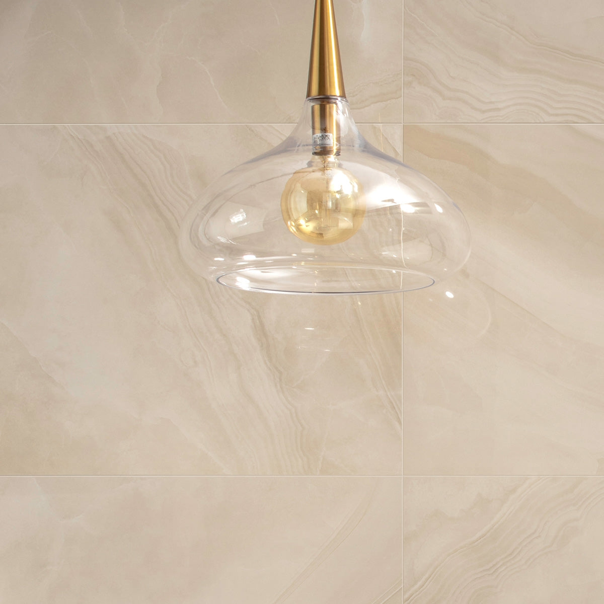 Onice Beige - Luxury Wall & Floor Tiles, Marble Effect - 60 x 120 cm for Bathrooms & Kitchens, Porcelain