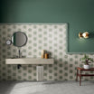 Orson Star - Modern Green Heaxgon Floor Tiles for Kitchens and Bathroom Feature Walls - 21.6 x 25 cm - Porcelain