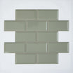 Metro Sage Gloss - Bevelled Green 10 x 20 cm Wall TIles for Bathrooms, Kitchens & Splashbacks, Ceramic