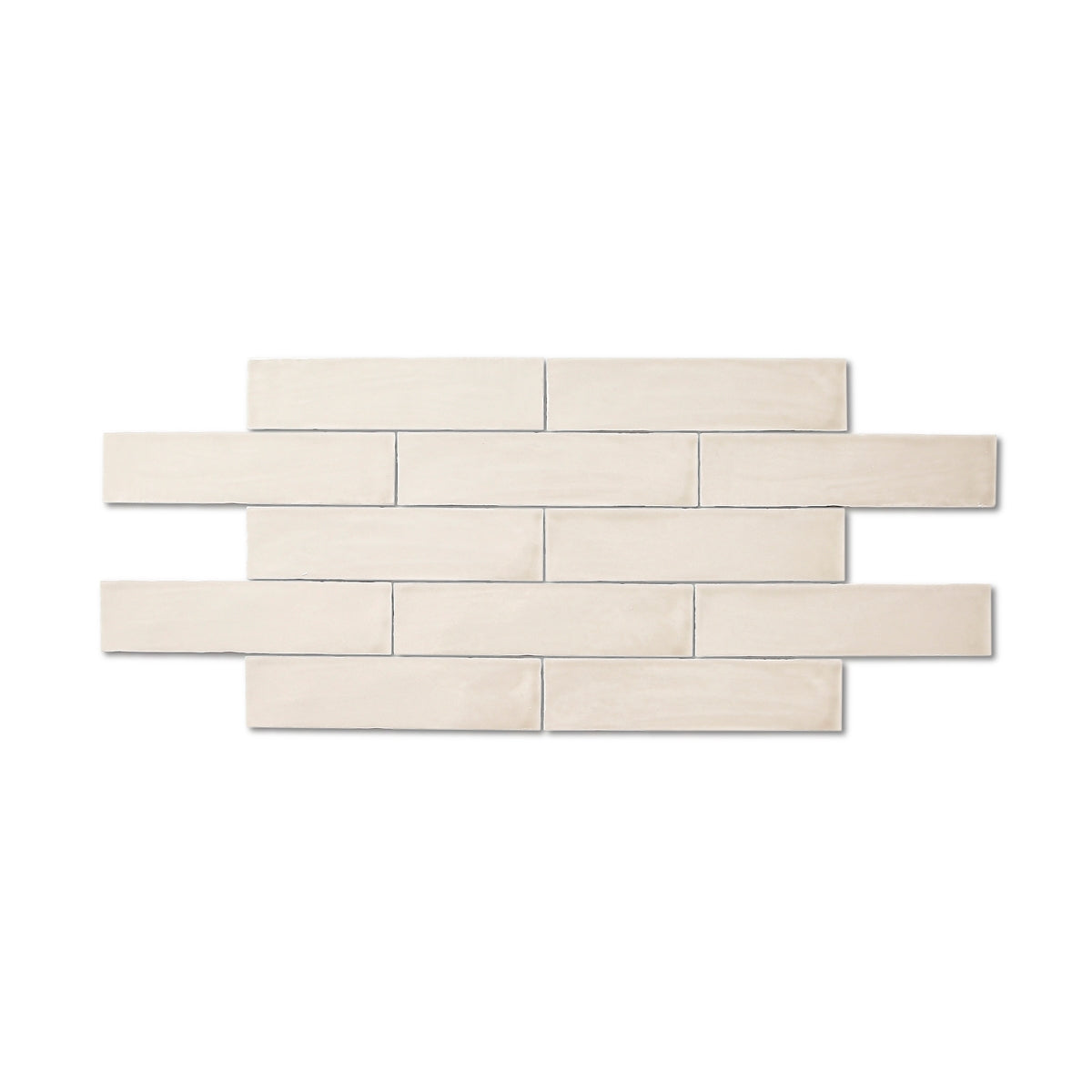 Countrywide Mushroom  - Handmade Ceramic Wall Tiles for Kitchens & Bathrooms - 7.5 x 30 cm - Gloss Ceramic