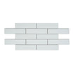 Brix White - Textured Brick Wall Tiles for Kicthen Splashback & Bathrooms - 7 x 31 cm - Porcelain