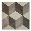 Cotto Cube - Geometric Encaustic Tiles for Kitchens, Bathrooms & Hallways - 20 x 20 cm - Matt Porcelain