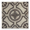 Cotto Fiore - Geometric Encaustic Grey Tiles for Kitchens, Bathrooms & Hallways - 20 x 20 cm - Matt Porcelain