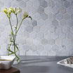 Fairmont Carrara Mosaic - Luxury, White Marble Effect Tiles - 30 x 30 cm for Bathrooms, Kitchens, Walls & Floors, Stone