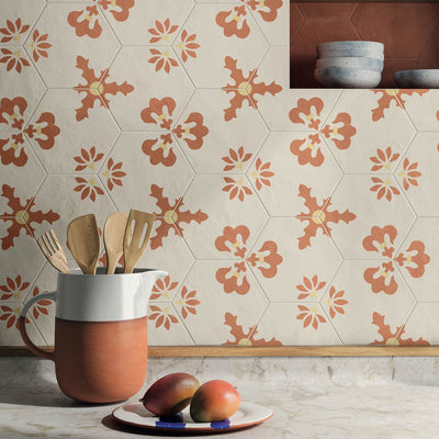 Sunset Lily Hexagon Tile