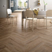 Woodwork Beige - Modern Herringbone Wood Effect Floor Tiles - 10 x 70 cm for Bathrooms, Kitchens & Hallways, Porcelain