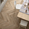 Woodwork Beige - Modern Herringbone Wood Effect Floor Tiles - 10 x 70 cm for Bathrooms, Kitchens & Hallways, Porcelain