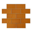 Albert's Mustard Yellow - Gloss, Crackle Glaze Victorian Wall Tiles - 7.5 x 15 cm for Bathrooms, Kitchens & Fireplaces, Ceramic