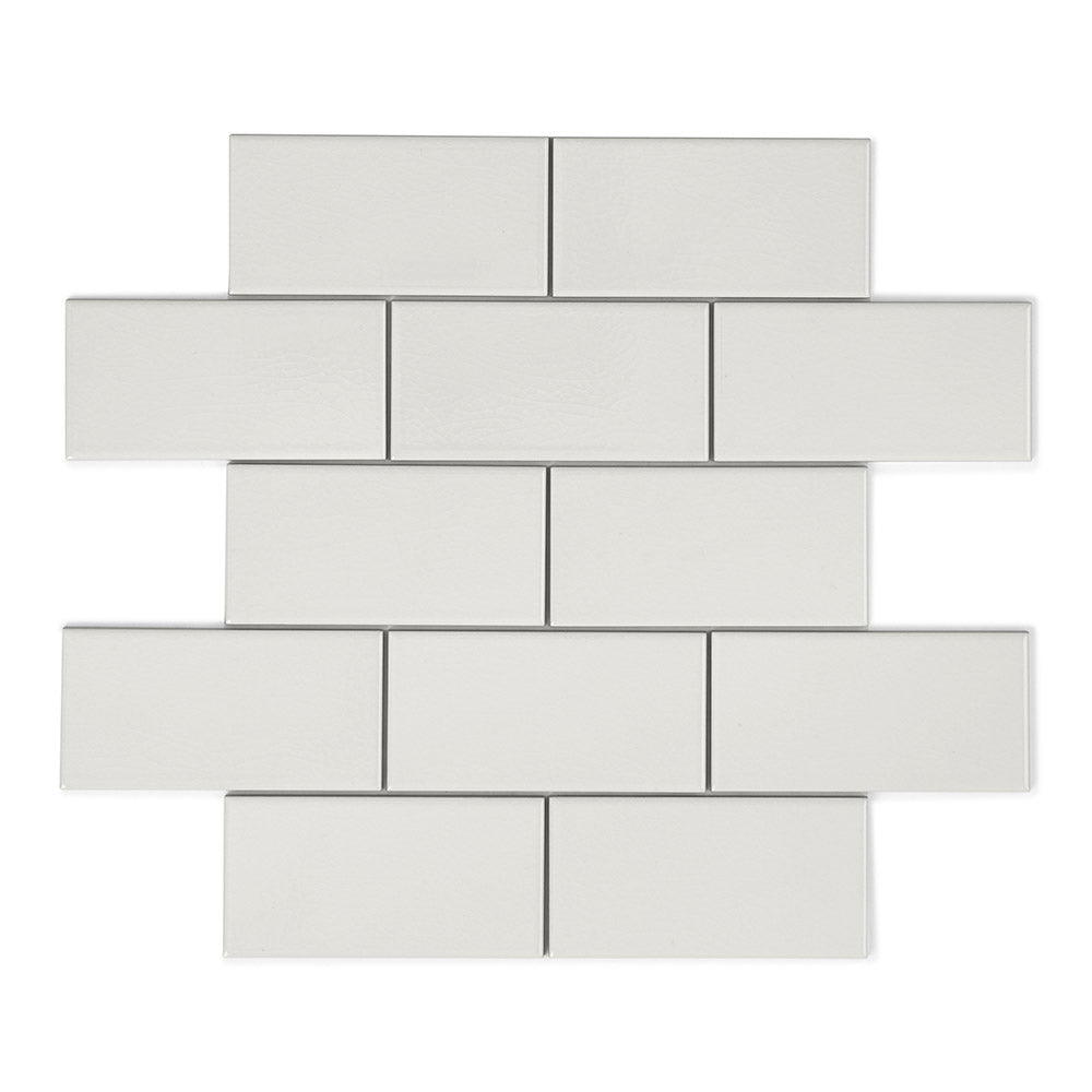 Arcade Crackle White - Victorian Wall Tiles for Kitchen Splashbacks & Bathrooms - 7.5 x 15 cm - Ceramic